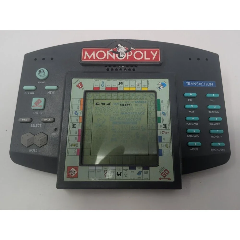 1997 Hasbro Monopoly Electronic Handheld LCD Talking Game Y2K Retro Works VTG